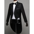 thumbnail image 4 of iiniim Men's Tailcoat Slim Fit 4 Pieces Suit Groom Tuxedo Wedding Blazer Tux Pants Party Dinner Suits, 4 of 7
