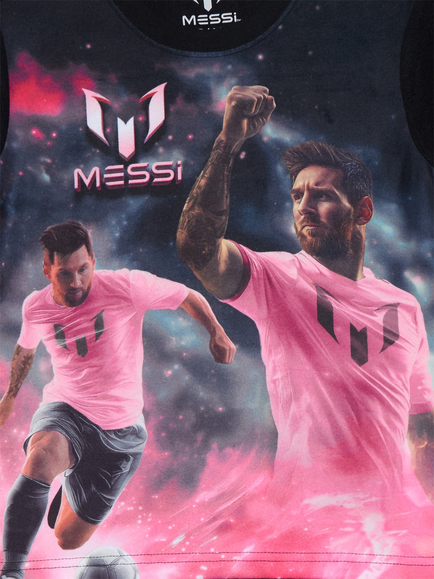 Lionel Messi Boys Long Sleeve Top and Pants Pajama Set, 2-Piece, Sizes 4-12