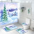 thumbnail image 1 of 3D Digital Printing Toilet Partition Curtain Thickened Polyester Waterproof Nordic Shower Curtain 1.5M * 1.8M, 1 of 7