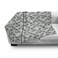 thumbnail image 3 of Abstract Soft Flannel Fleece Throw Blanket, Simplistic Drawn Wagon Wheel on Twiggy Lines with Leaves, Cozy Plush for Indoor and Outdoor Use, 50" x 70", Dark Taupe Grey, by Ambesonne, 3 of 6