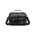 thumbnail image 1 of Bolso Bandolera Cuero PU para Hombre Vintage Bolsos Pequeños Con Múltiples Bolsillos (negro), 1 of 9