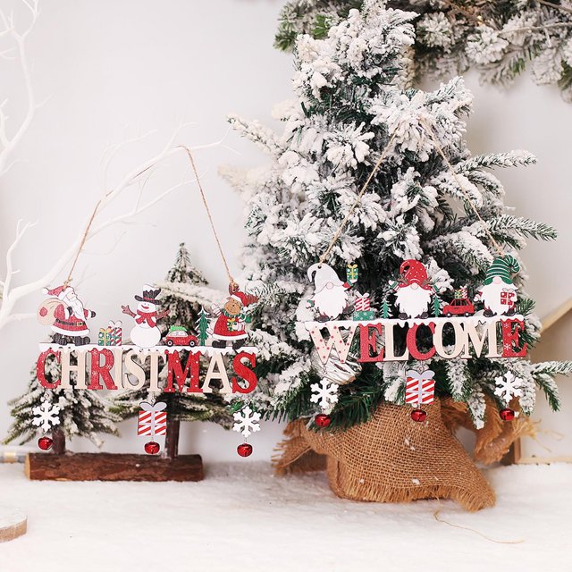 Fiudx Adornos Navideños de Madera, Colgante de Copo de Nieve Navideño, Decoración Navideña Única, Decoración Elegante para El Hogar y La Oficina, Perfecto para Fiestas, Bailes y Festivales, Juego de