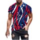 thumbnail image 2 of Tops para hombre, blusas y camisas de manga corta con cuello redondo para hombre, jersey informal con cuello redondo estampado para hombre, pantalones cortos deportivos para fitness, blusa de poliéste, 2 of 5