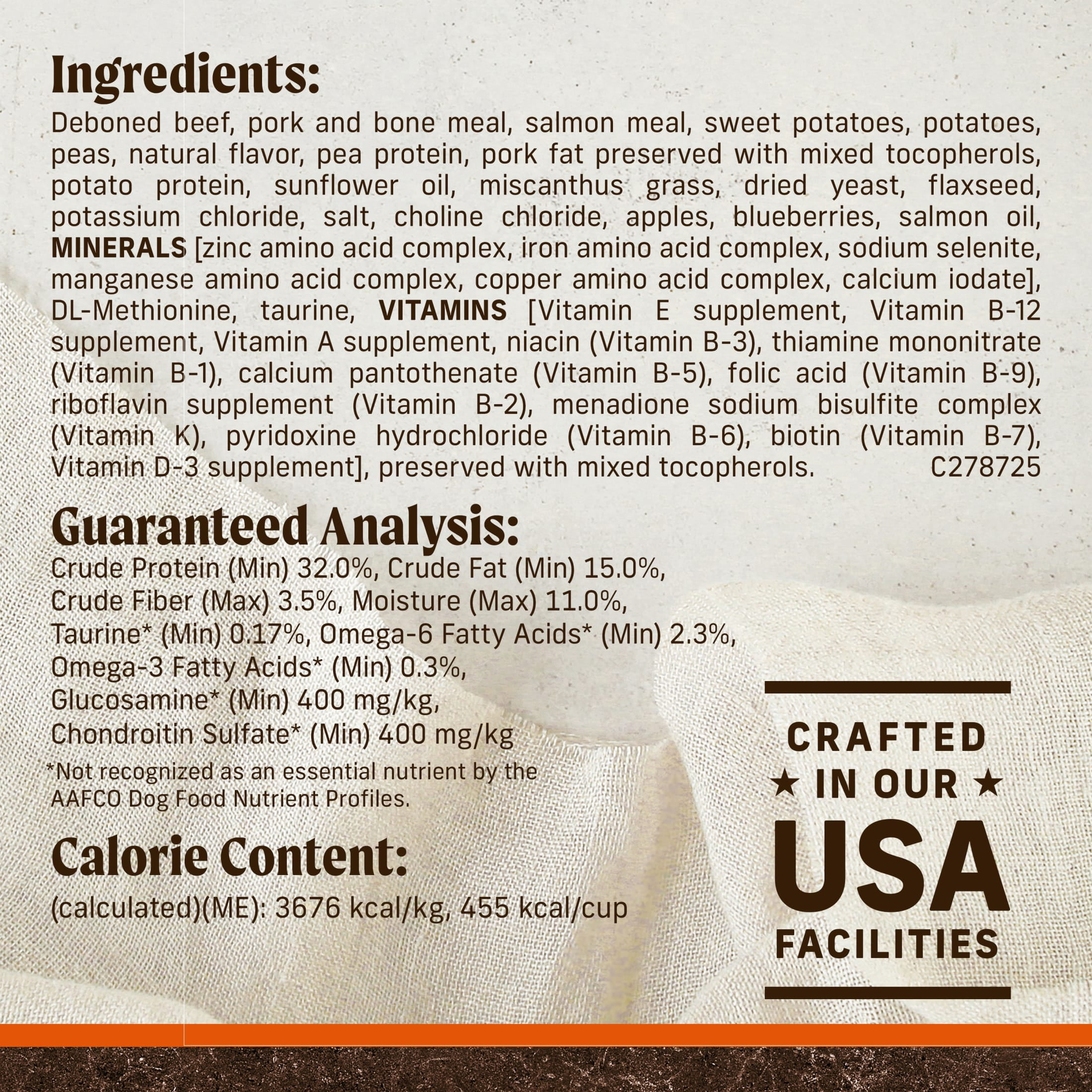 Merrick Premium Grain Free Dry Adult Dog Food, Wholesome And Natural Kibble, Real Beef And Sweet Potato, 30.0 lb. Bag