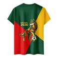 thumbnail image 4 of Women's Football Graphic T-Shirt,V-Neck Short Sleeve Graphic Print T-Shirt, Lightweight Summer Casual Soft Top for Everyday Wear for Soccer Tournament 2026 Watermelon Red Size: S, 4 of 4