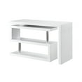 thumbnail image 2 of 48 Inch Writing Desk with Swivel Open Shelf, White, 2 of 5