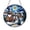 Acrylic 3.5 Inch, variant on Snowy Village Winter Landscape Stained Glass Style Window Suncatcher Hanging, Cozy Holiday Decorative Glass Panel Art Ornament for Seasonal Home Decor