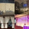 224LED 9.8ft*6.6ft Curtain String Lights for Garden/ Wedding Warm White ...