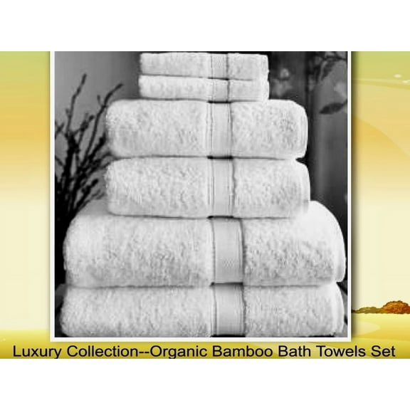 Luxury Collection Towels--Organic Bamboo Bath Towels Set of 8