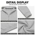 thumbnail image 6 of Sorvello Men's Fleece Big and Tall Hoodie Quarter Zip Fuzzy Sweatshirt Classic Warm Comfy Athletic Work Casual Fall Winter Top for Men Light Gray S, 6 of 8