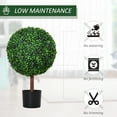 thumbnail image 5 of Outsunny 2 FT Artificial Boxwood Topiary Ball Tree, Fake Decorative Plant, Nursery Pot Included for Home, Balcony, Backyard and Garden, 5 of 9