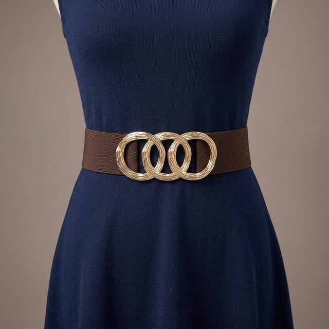 Cinturón elástico para cintura, accesorios de ropa, corsé vintage para mujer, cinturón elástico para cintura Marrón