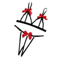 thumbnail image 6 of Lingerie for Women Breast Breasts Bowknot Color Matching Hollow Underwear Two Set Elegant Teddy Babydoll Dress for Women, 6 of 6