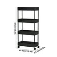 thumbnail image 3 of WEGFTDUOP Slim 4-Tier Rolling Storage Cart, 15.9"×12.6"×5.3" Narrow Plastic Mobile Organizer for Bathroom, Kitchen, Laundry Room, RV, Office, Easy-Assembly Waterproof Shelf Unit, 3 of 6