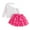 Hot Pink117/R, variant on MEZZALL Girls Outfits Sets Toddler Summer Casual Tops With Layered Skirt Breathable Outfits For Baby 1-4 Years Old Comfortable Playwear Birthday Baby Dailywear