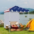 thumbnail image 2 of EAGLE PEAK 6.6 x 6.6 ft Easy Set Up Straight Leg Pop Up Outdoor Canopy with One Removable Wall,American Flag, 2 of 10