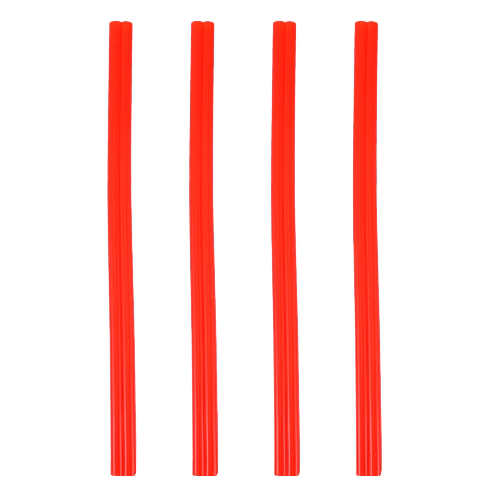 4pcs Heart Shape Design Straws Reusable Milk Tea Straws Party Silicone