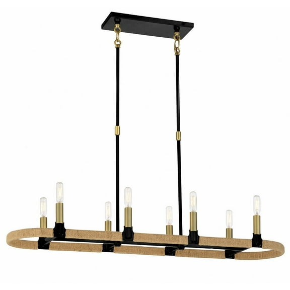 8 Light Island-Soft Brass/Coal Finish Minka Lavery 3868-726