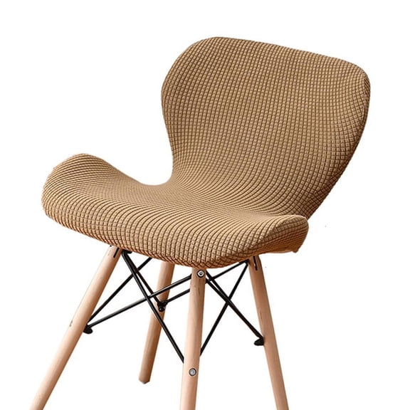 Polars Fleece Fabric Butterfly Chair Cover Stretch Solid Color Curveds Seat Cover Washable Dining Chairs Slipcover