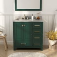 thumbnail image 5 of CASAINC 36 in. W x 22 in. D x 35.4 in. H Bath Vanity in Green with White Top and Basin, 5 of 12