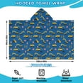 thumbnail image 2 of Cartoon Construction Vehicles Traffic Signs Hooded Bath Towel，60"x35" for Ages 3 To 12 Kids, Quick Dry Lightweight Soft Microfiber Hood Beach Towel Cover Up for Kids, 2 of 7