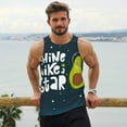 thumbnail image 4 of Wukai Avocado in Space1 Print Men’s Workout Tank Top Sleeveless Muscle T shirt Gym Running Fitness Tank Top-Medium, 4 of 7