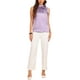 thumbnail image 2 of INSPIRAR CHIC Blusas de Trabajo Sin Mangas de Satén para Mujeres con Lazo en el Cuello Color Sólido S Morado Claro, 2 of 5