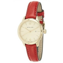 Burberry BU10102 Women's Swiss Red Leather Strap Watch