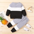 thumbnail image 5 of Kids Boys And Girls Crew Neck Long Sleeved Two Set Playsuit Clothes Holiday Outdoor Suspender Outfits for Toddler Boys, 5 of 9