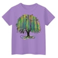 thumbnail image 3 of CCRFTGI Mardi Gras Shirt for Child Girls Size 7 Cute 0 T Shirts Trendy Beads Tee Holiday Crewneck Gift T-Shirt Purple 11-12 Years, 3 of 3