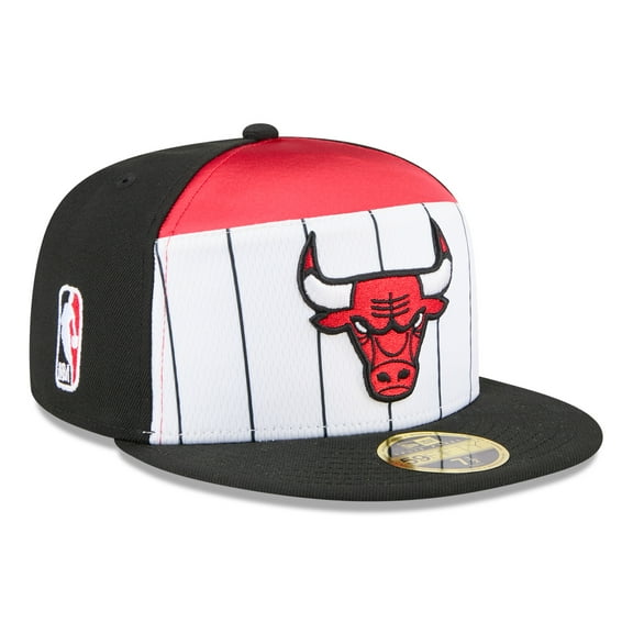 Men's New Era White/Black Chicago Bulls 2025 NBA Tip Off Split Panel 59FIFTY Fitted Hat