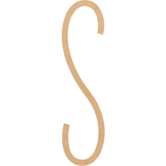 Wood MDF Letter S, Craft Alphabet 8'' Small Home Décor, Motherburger Font