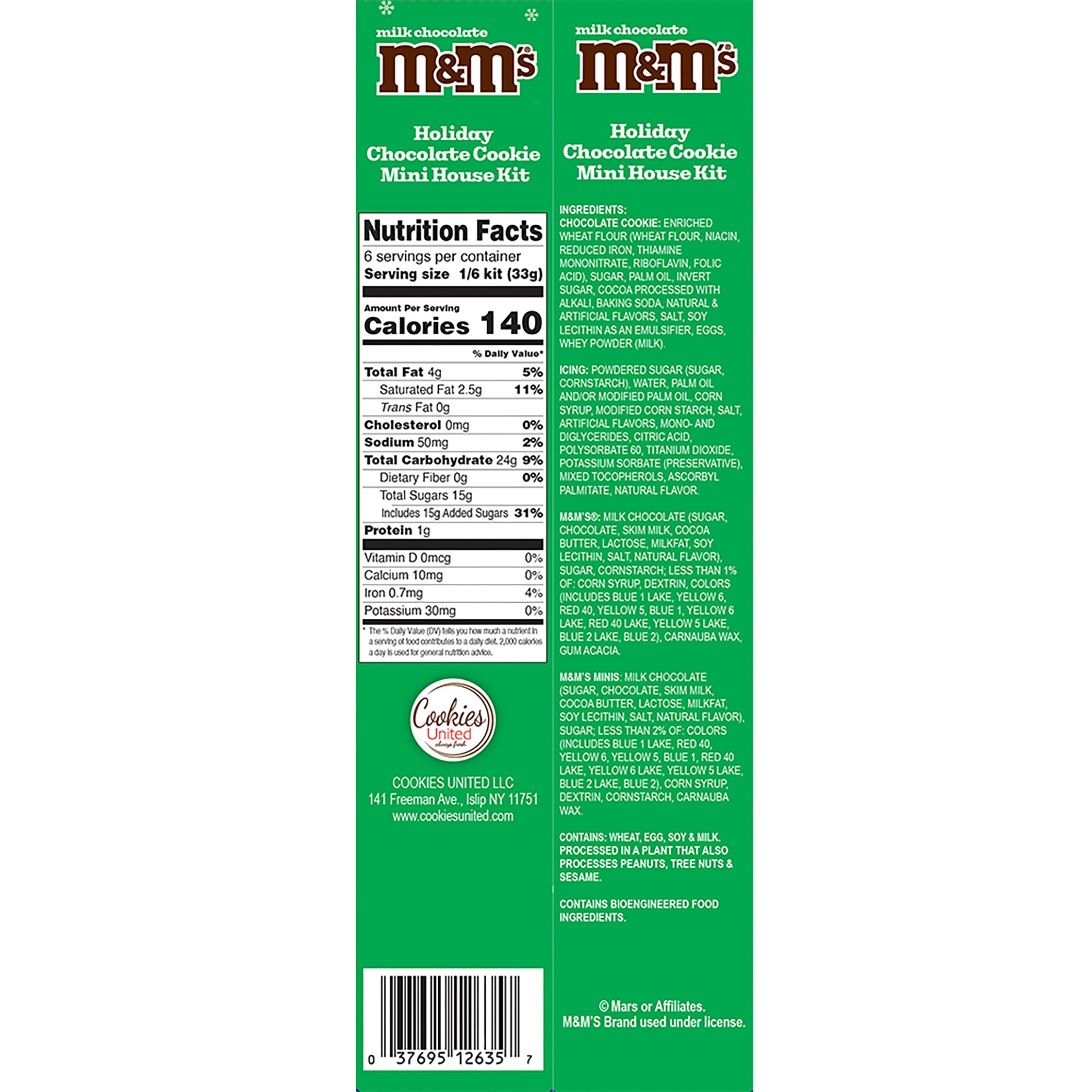 DIY, M&M's Holiday Chocolate Mini House Box Kit, 7oz