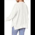 thumbnail image 3 of Suéteres de Murciélago Extragrandes para Mujer, Conjuntos de Otoño 2025, Suéteres de Cuello Redondo de Punto con Abertura Lateral, Tops de Moda. XL, 3 of 8
