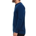 thumbnail image 2 of Men's Merino Wool Midweight Long Sleeve Henley - Navy - Large, 2 of 5
