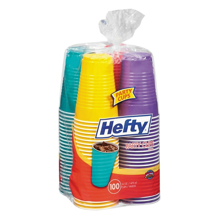 Easy Grip Disposable Plastic Party Cups, 16 oz, Assorted Colors, 100/Pack Easy Grip Disposable Plastic Party Cups, 16 oz, Assorted Colors, 100/Pack