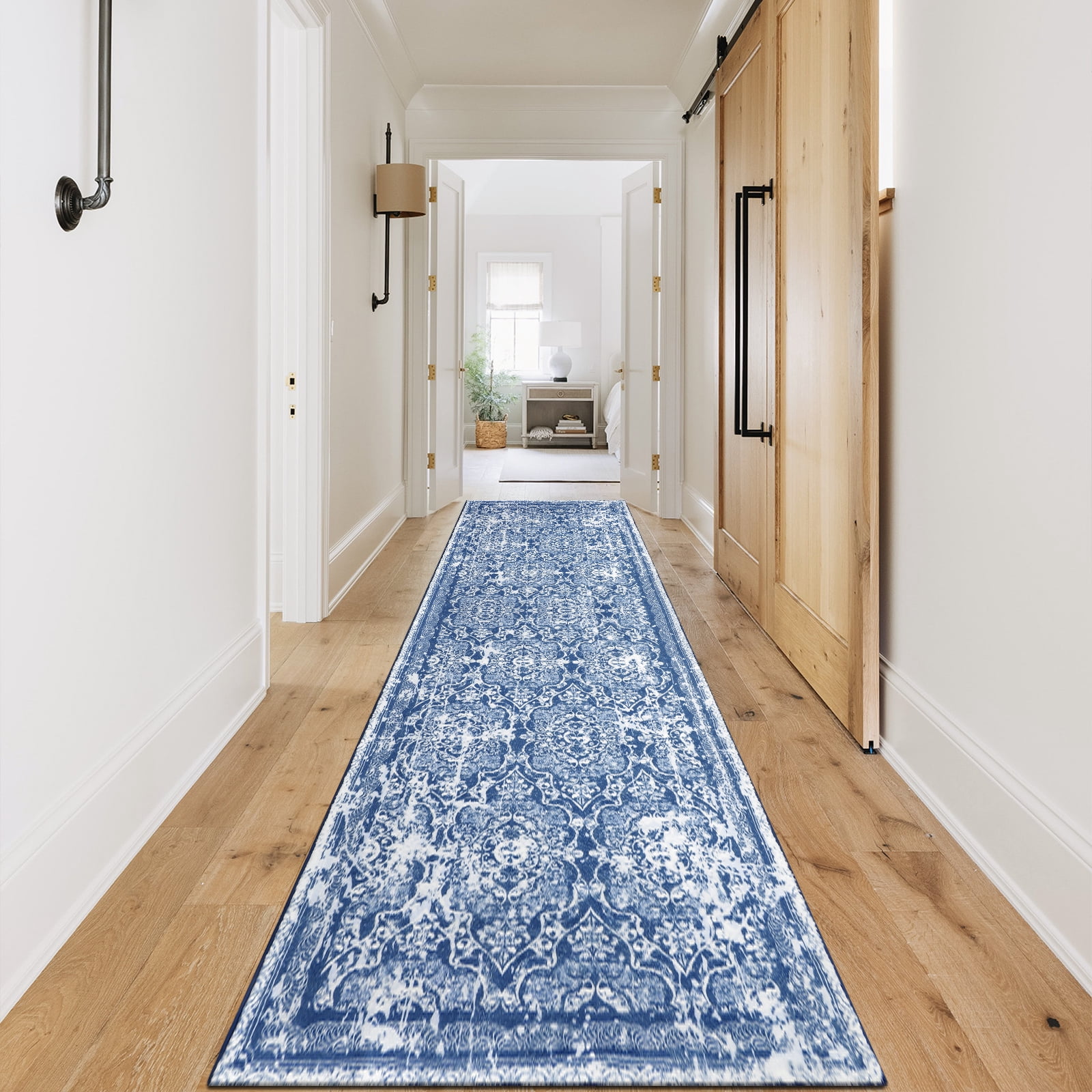 Boho Runner Rug, Non Slip Washable Shaggy Soft Carpet Area Rug for Hallways Entryway Bedroom