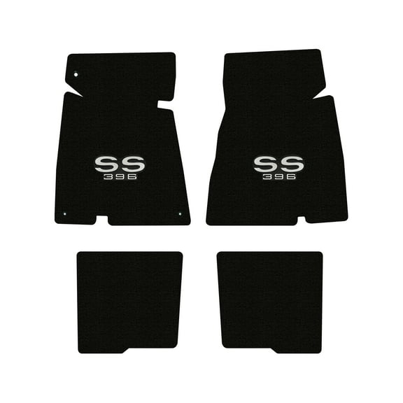 Lloyd Mats LogoMat Custom-Fit 4PC Carpet Floor Mats for 1965-1968 Chevrolet Impala, Black