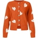 thumbnail image 5 of Moda mujer manga larga cárdigan estampado otoño Casual abrigo blusa Top Fridja  BV0+3496, 5 of 8