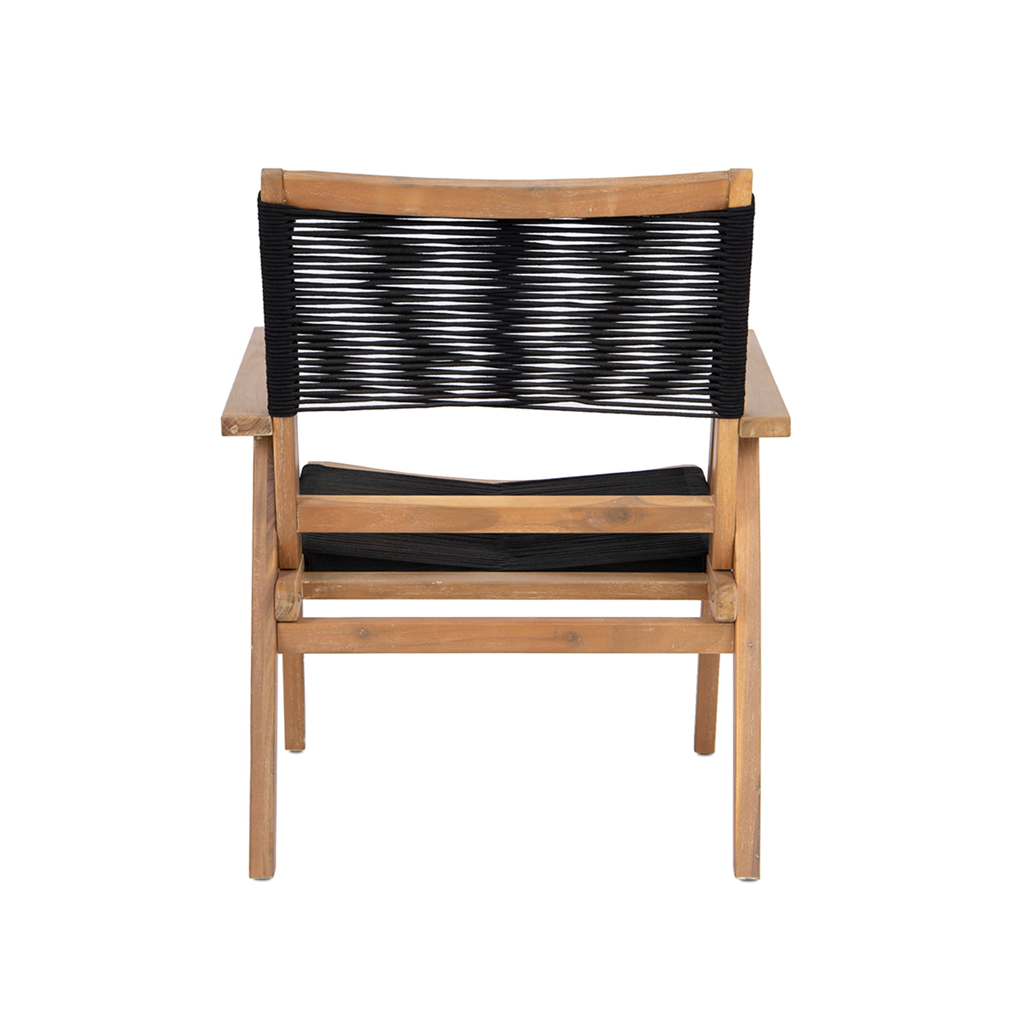 Aimee Lii Outdoor Patio Furniture Chair, Black Rope Furniture Chairs for 2, Outdoor Conversation Sectional for Backyard Poolside, Garden