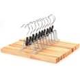 thumbnail image 2 of High-Grade Wooden Hangers, Space Saving Design With Slim Body, Clamp Hangers For Non Slip Grip In Closets (360° Swivel Hook), 2 of 7