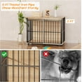 thumbnail image 6 of 43.7" Dog Crate Furniture, XL Dog Crate Dog Kennel Indoor with Wheels for Large Medium Small Dogs, Wooden Dog Kennel End Table with Sliding Door Wooden Furniture Crates for Living Room, Bedroom, 6 of 8
