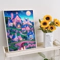 thumbnail image 2 of Paint by Numbers Kit for Adults Beginner, Tree Moon Easy DIY Oil Painting Kits Home Wall Decor 16x20 Inch (Without Frame),Pink House, 2 of 8