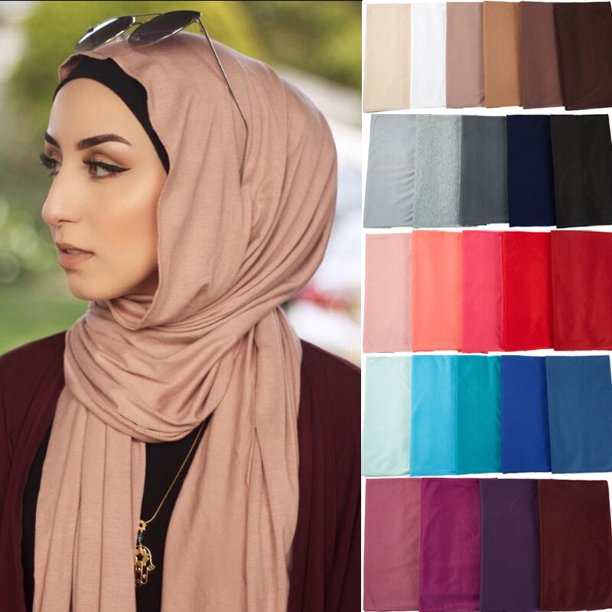 Trendy Modal Cotton Jersey Hijab Scarf Women Islamic Africa Shawls Headscarf Headband Muslim