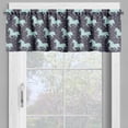 thumbnail image 4 of Ambesonne Cartoon Valance & Curtain, Unicorn Spot Stars, 55"x30", Dark Blue and Pink, 4 of 6