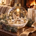 thumbnail image 6 of Cififendec Christmas Nativity Ball Ornament, Built in Warm Light Vivid 3D Nativity Scene Transparent Round Bauble for Xmas Tree Holiday Styling, 3.15", 6 of 8