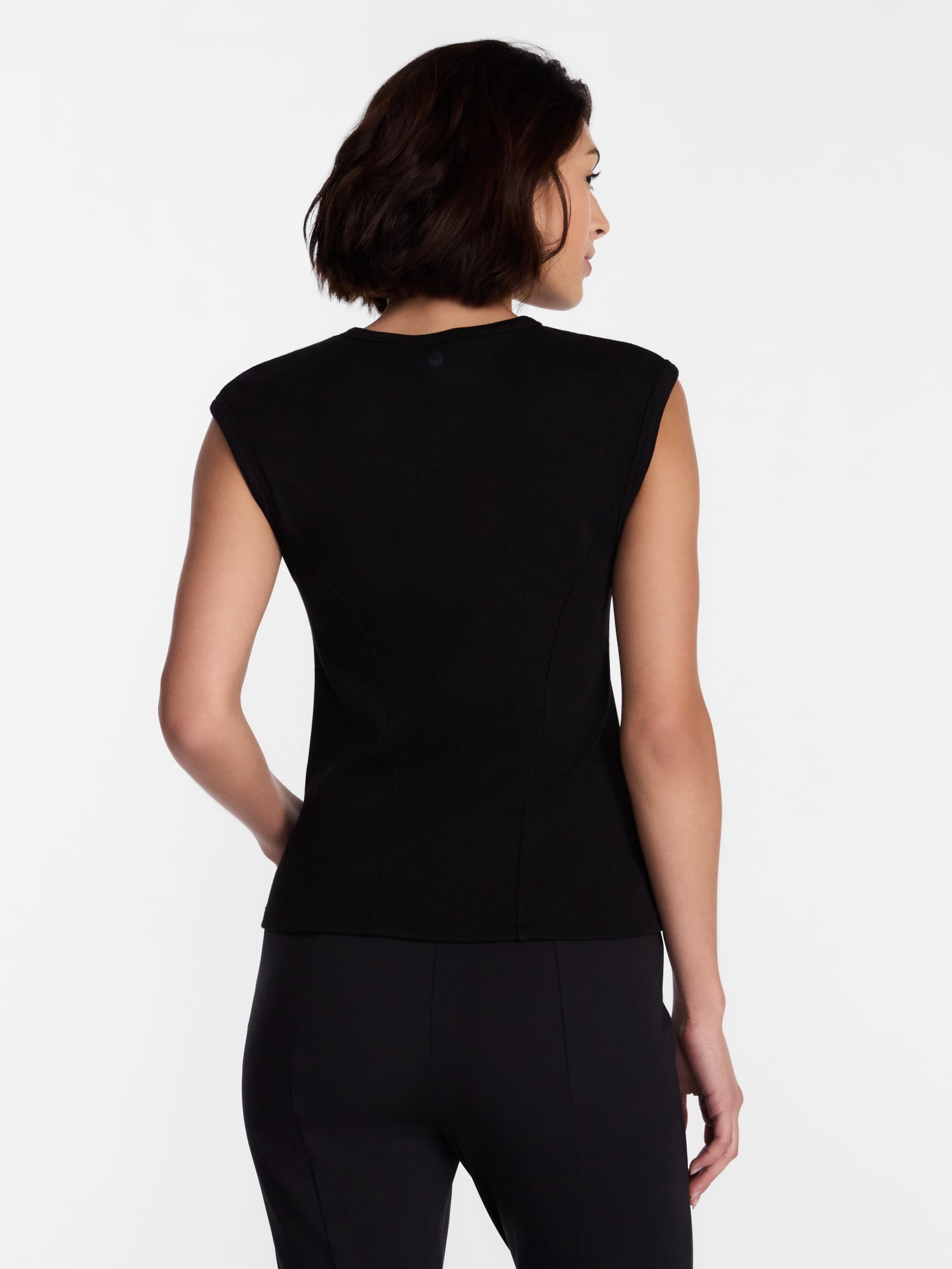 Avia Women's Ribbed Top with Cap Sleeves, Sizes XS-XXL