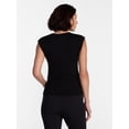 thumbnail image 4 of Avia Women's Ribbed Top with Cap Sleeves, Sizes XS-XXL, 4 of 6