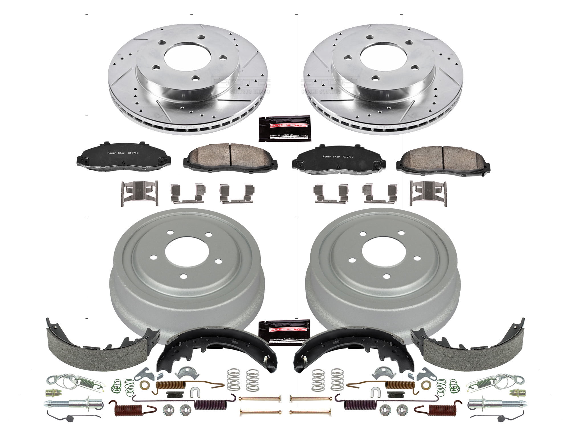 Power Stop Front and Rear Z23 Evolution Brake Drum Kit K15177DK