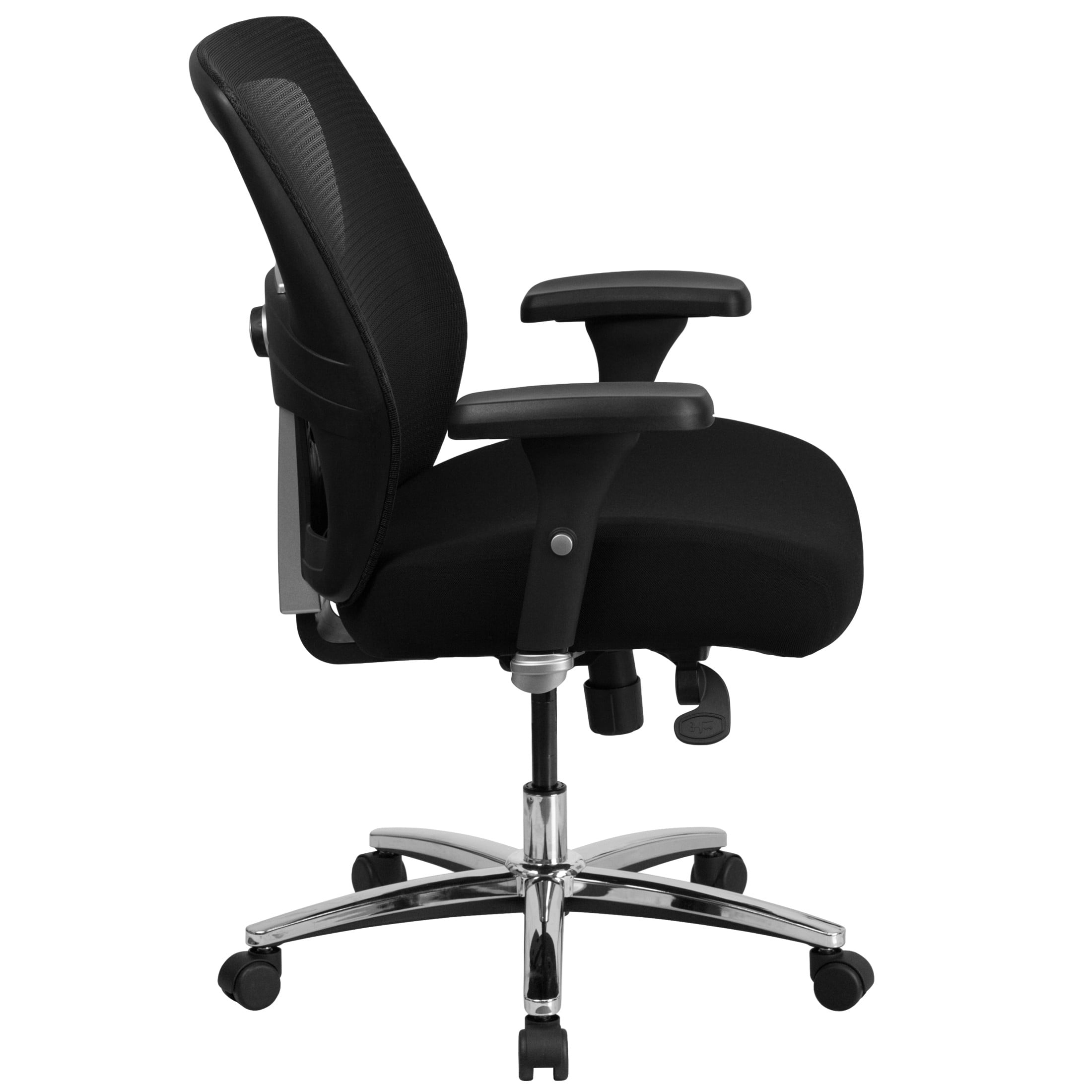 Flash Furniture Hercules 24/7 Intensive Use Big & Tall Swivel Office Chair with Ratchet Back, Black